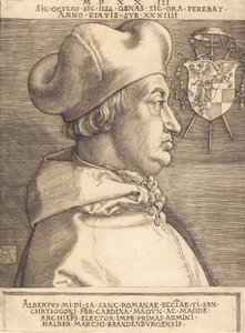 Cardinal Albrecht of Brandenburg Large Cardinal by Albrecht Dürer