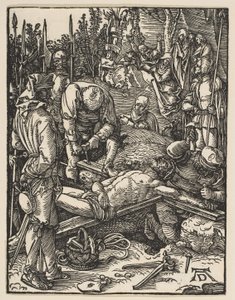 Christ Nailed to the Cross, from "The Small Passion" by Albrecht Dürer
