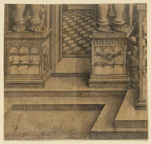 The Triumphal Arch of Emperor Maximilian I (10): The Pedestals of the Left Portal by Albrecht Dürer