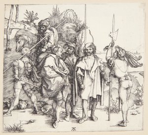 Five Lansquenets and an Oriental Horseback by Albrecht Dürer