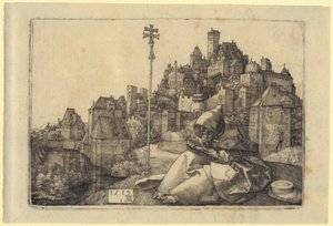 Saint Anthony Before the City by Albrecht Dürer