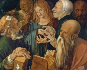 Jesus Among the Scribes. 1506 by Albrecht Dürer