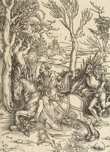 Knight and Lansquenet by Albrecht Dürer