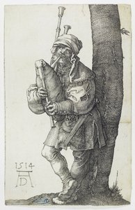 The Bagpipe Player (Bartsch 91) by Albrecht Dürer