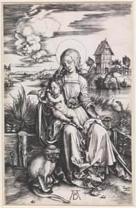 Mary with Child and a Monkey