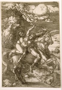 Rape of Proserpina (Abduction on a Unicorn) by Albrecht Dürer