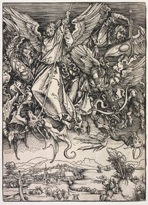 Revelation of St. John: St. Michael Fighting the Dragon by Albrecht Dürer