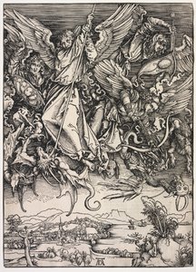 Revelation of St. John: St. Michael fighting the Dragon by Albrecht Dürer