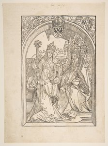 Rosvitha Presenting the Comedies to the Emperor Otto I. (Illustration from the Opera Hrosvi) by Albrecht Dürer