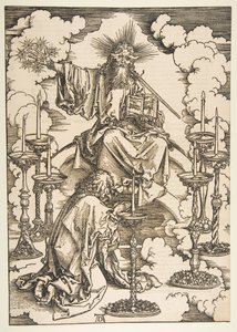 Saint John Beholding the Seven Golden Candlesticks, from The Apocalypse by Albrecht Dürer