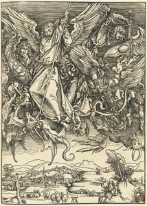 Saint Michael Fighting the Dragon by Albrecht Dürer