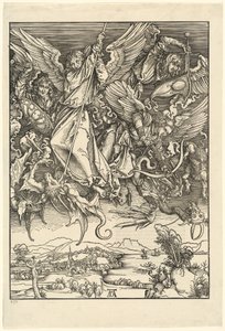 Saint Michael Fighting the Dragon by Albrecht Dürer