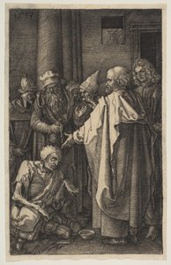 Saint Peter and Saint John at the Gate of the Temple, from The Passion, 1513