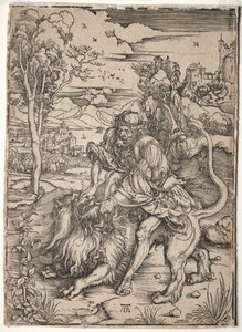 Samson Killing the Lion by Albrecht Dürer