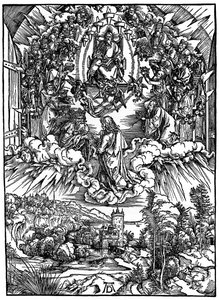 Scene from the Apocalypse, St John before God the Father and the Twenty-Four Elders, 1498