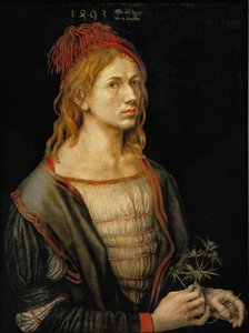 Self-portrait with Thistle by Albrecht Dürer