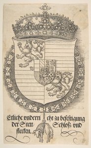 The Arms of Ferdinand I, King of Hungary and Bohemia by Albrecht Dürer