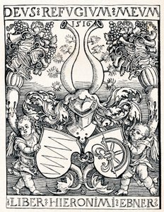 The Bookplate of Jerome Ebner by Albrecht Dürer