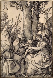 The Holy Family with Joachim and Anna under a Tree by Albrecht Dürer