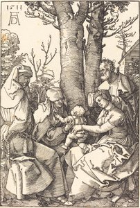 The Holy Family with Joachim and Anne under a Tree by Albrecht Dürer
