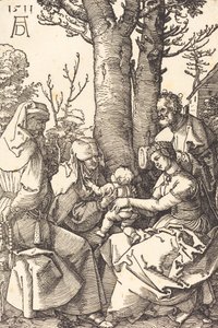 The Holy Family with Joachim and Anne under a Tree by Albrecht Dürer