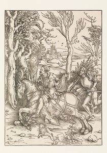 The Knight and the Landsquenet by Albrecht Dürer