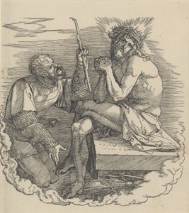 The Man of Sorrows Mocked by a Soldier, Frontispiece to the Great Passion by Albrecht Dürer