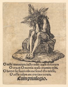 The Man of Sorrows Seated, Title Page of The Small Passion, ca. 1511