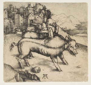 The Monstrous Pig of Landser by Albrecht Dürer