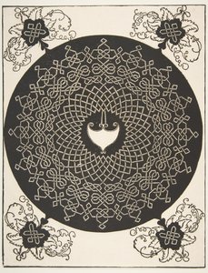 The Second Knot: Interlaced Roundel with an Amazon Shield in its Center by Albrecht Dürer