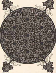 The Sixth Knot combining seven small systems of knots with black centers by Albrecht Dürer
