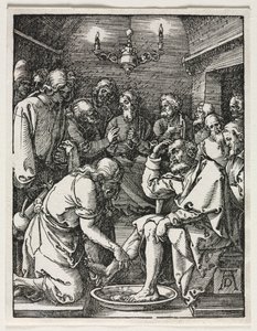 The Small Passion: Christ Washing St. Peters Feet by Albrecht Dürer
