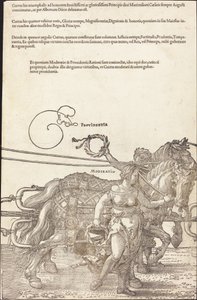The Triumphal Chariot of Maximilian I [plate 3 of 8] by Albrecht Dürer