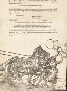 The Triumphal Chariot of Maximilian I The Great Triumphal Car (plate 8 of 8) by Albrecht Dürer