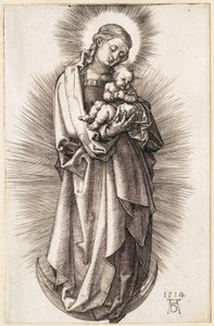 The Virgin and Child on the Crescent with a Diadem by Albrecht Dürer