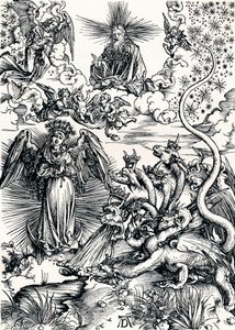 The Woman Clothed with the Sun and the Seven-Headed Dragon, 1498 1906 by Albrecht Dürer