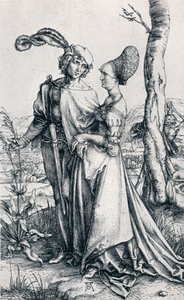 Young Couple Threatened by Death or The Promenade by Albrecht Dürer