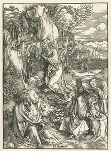 Agony in the Garden - Christ on the Mount of Olives by Albrecht Dürer or Duerer