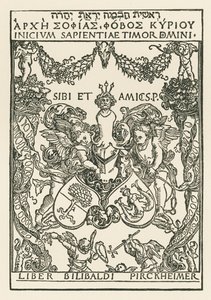 Bookplate of Willibald Pirckheimer by Albrecht Dürer or Duerer