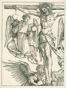 Christ on the Cross with Three Angels by Albrecht Dürer or Duerer