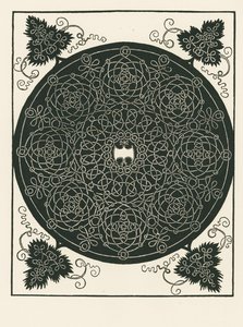 Knot with long hexagonal centre-piece and round scrolls by Albrecht Dürer or Duerer