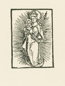 Mary Virgin as Queen of Heaven in the Sun by Albrecht Dürer or Duerer