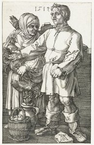 Peasant Couple on the Market by Albrecht Dürer or Duerer