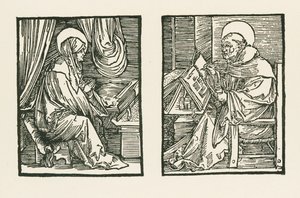 Saint Birgitta and Peter of Almastra by Albrecht Dürer or Duerer