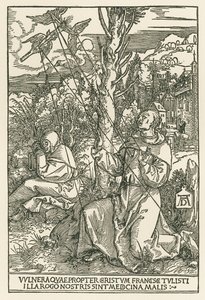 Saint Francis Receiving the Stigmata by Albrecht Dürer or Duerer