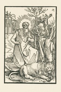 Saint Jerome. Illustration to Lukas von Prag: Apologia by Albrecht Dürer or Duerer