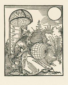 Sitting Astronomer Holding a Globe by Albrecht Dürer or Duerer