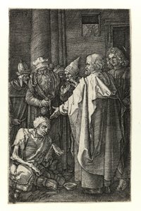 St. Peter and St. John heal the cripples at the temple gate by Albrecht Dürer