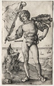 The Burgundian Standard Bearer, c. 1500 (engraving) by Albrecht Dürer or Duerer