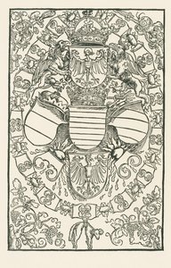 The Coat of Arms of Maximilian I, as King of the Romans by Albrecht Dürer or Duerer